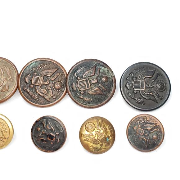 Military Brass Buttons Scoville NS Meyer NYC New Jersey Lot - Picture 3 of 8